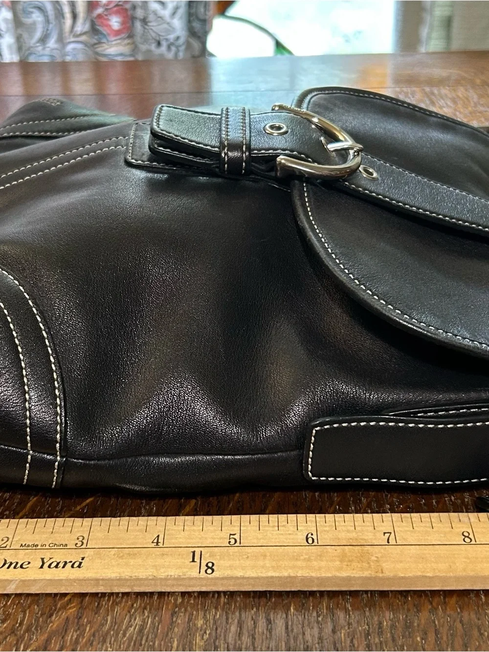 Coach #9480 Black Leather Shoulder Cross Body Bag, hang tag - Picture 5 of 12
